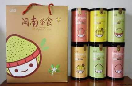 “U乐谷”闽南茶食，蜜柚、菠萝果干、果派茶食系列