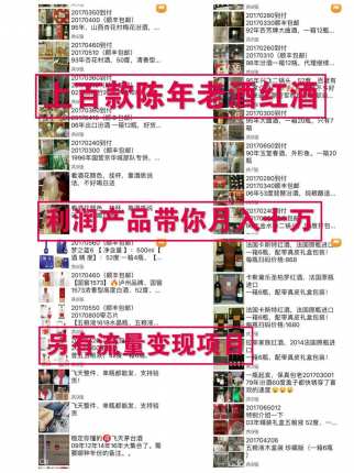 上百款老酒红酒利润产品带你月入十万！